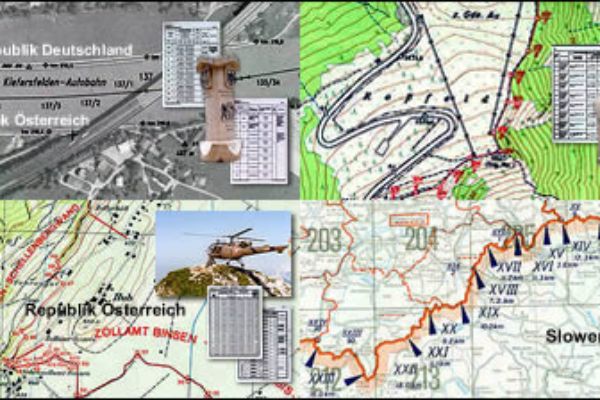 Das Bild zeigt eine Montage aus einem Katastralmappenausschnitt und Grundstücksverzeichnissen.